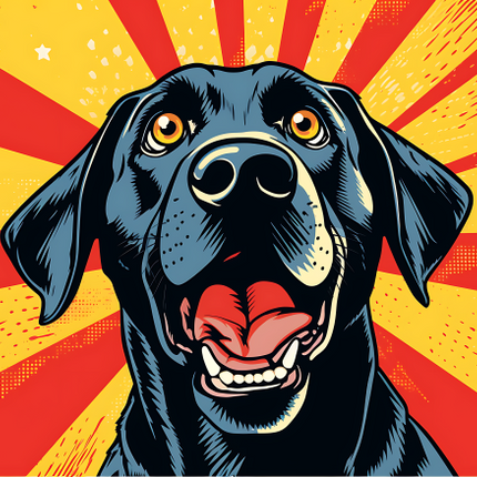 (s388-1-1V) Pop Art Dog Labrador