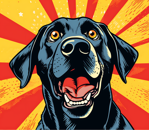 (s388-1-1V) Pop Art Dog Labrador