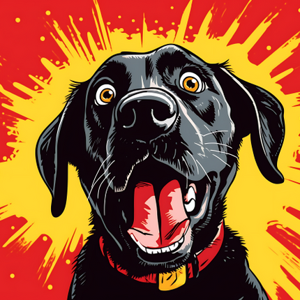(s388-1-1W) Pop Art Dog Labrador