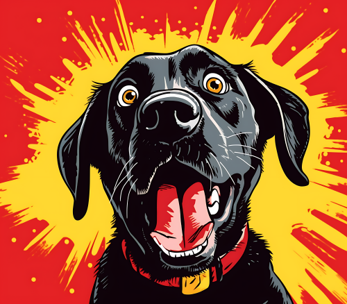 (s388-1-1W) Pop Art Dog Labrador