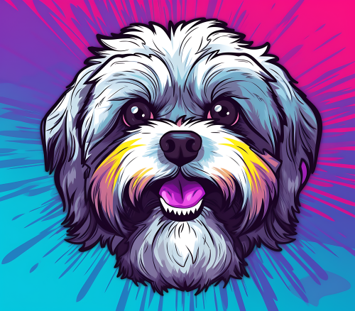 (s388-1-1Z) Pop Art Dog