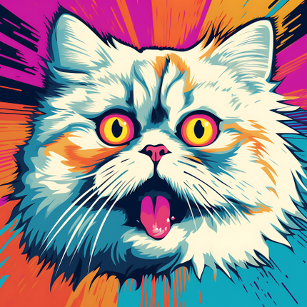 (s388-2-1A) Pop Artwork Cat