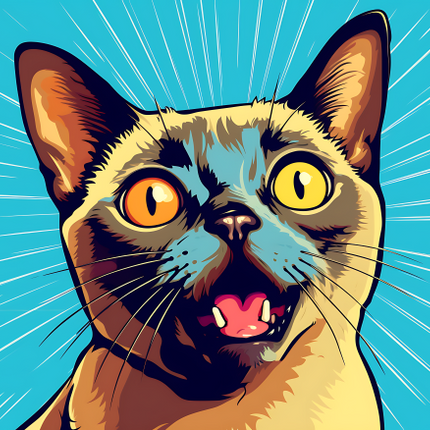 (s388-2-2A) Pop Artwork Cat