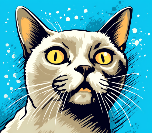 (s388-2-2B) Pop Artwork Cat