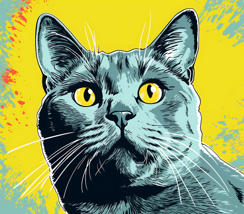 (s388-2-2C) Pop Artwork Cat
