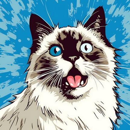 (s388-2-1D) Pop Artwork Cat