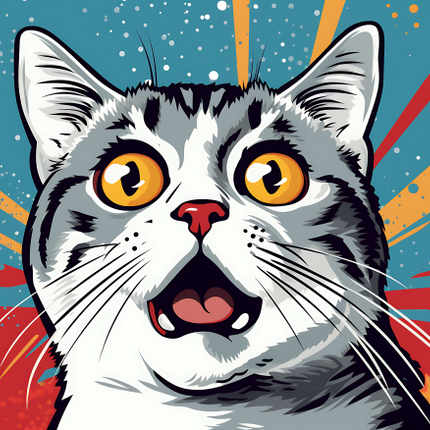 (s388-2-2D) Pop Artwork Cat