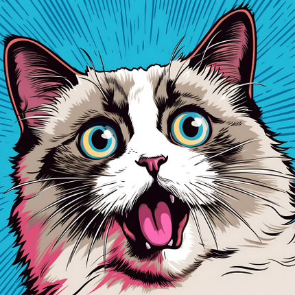 (s388-2-1E) Pop Artwork Cat