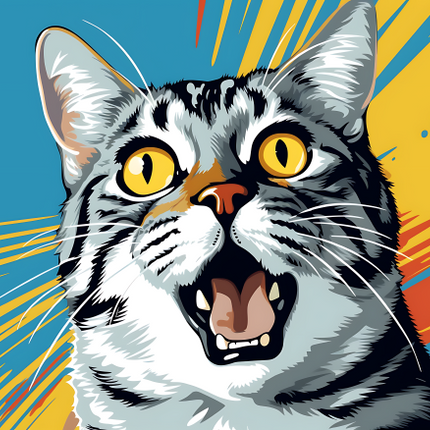 (s388-2-2E) Pop Artwork Cat