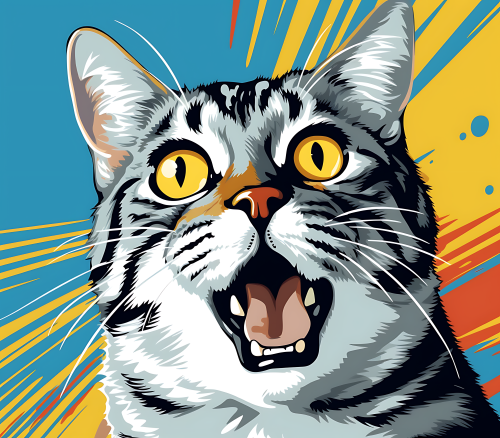 (s388-2-2E) Pop Artwork Cat