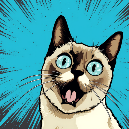 (s388-2-1F) Pop Artwork Cat