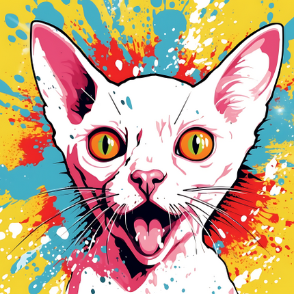 (s388-2-2F) Pop Artwork Cat