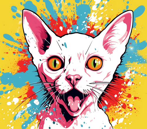 (s388-2-2F) Pop Artwork Cat