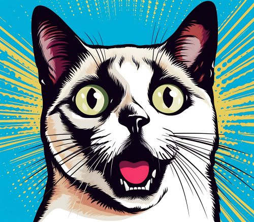 (s388-2-1G) Pop Artwork Cat