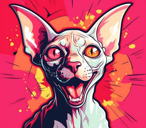 (s388-2-2G) Pop Artwork Cat