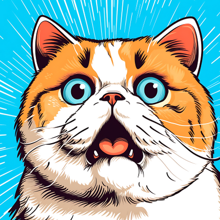 (s388-2-1J) Pop Artwork Cat