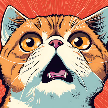 (s388-2-1K) Pop Artwork Cat