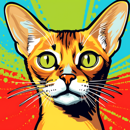 (s388-2-1M) Pop Artwork Cat