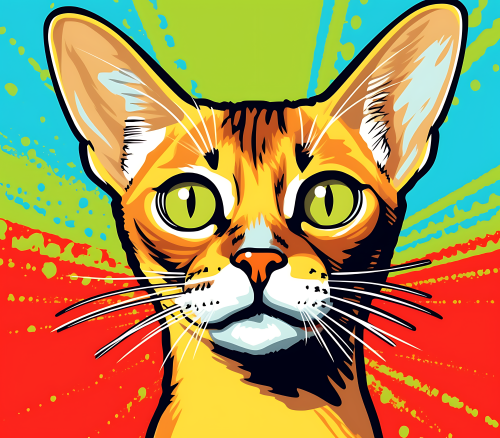 (s388-2-1M) Pop Artwork Cat
