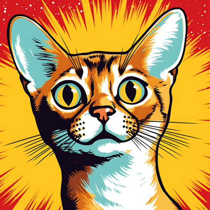 (s388-2-1N) Pop Artwork Cat