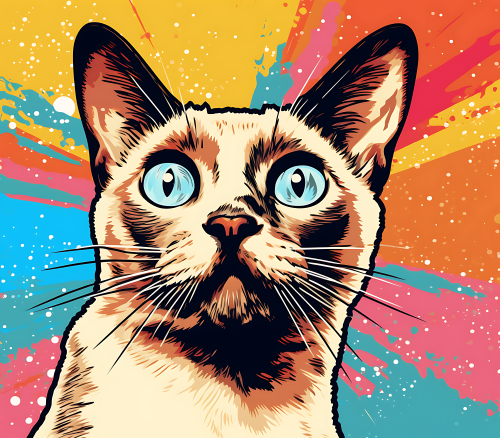 (s388-2-1O) Pop Artwork Cat