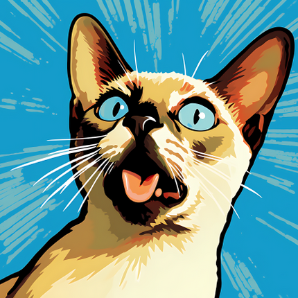 (s388-2-1P) Pop Artwork Cat