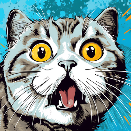 (s388-2-1S) Pop Artwork Cat