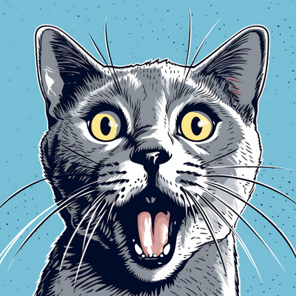 (s388-2-1T) Pop Artwork Cat