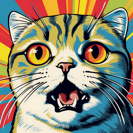 (s388-2-1U) Pop Artwork Cat