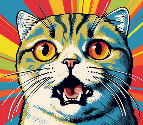 (s388-2-1U) Pop Artwork Cat