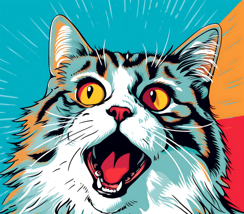 (s388-2-1V) Pop Artwork Cat