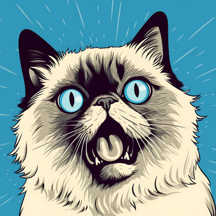 (s388-2-1X) Pop Artwork Cat