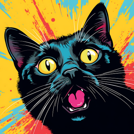 (s388-2-1Z) Pop Artwork Cat