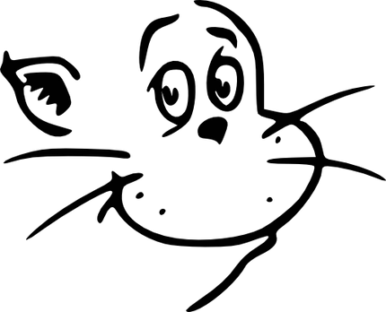 (399-O38-1H) Cat in the Hat Face