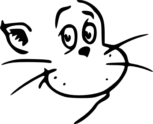 (399-O38-1H) Cat in the Hat Face