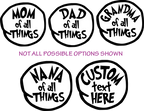 (s399-O049) of all Things, Family Custom Text