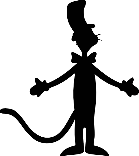 (399-O38-1A) Cat in the Hat Silhouette