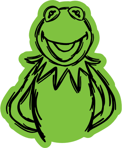 (399-O9-1F) 2 Color Kermit Sketch