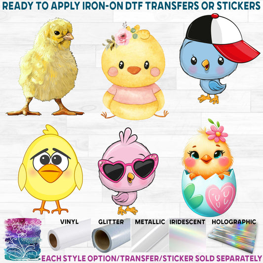 (s003-1) Illustrated Cartoon Watercolor Chicken Chick Collection 23 Style Options