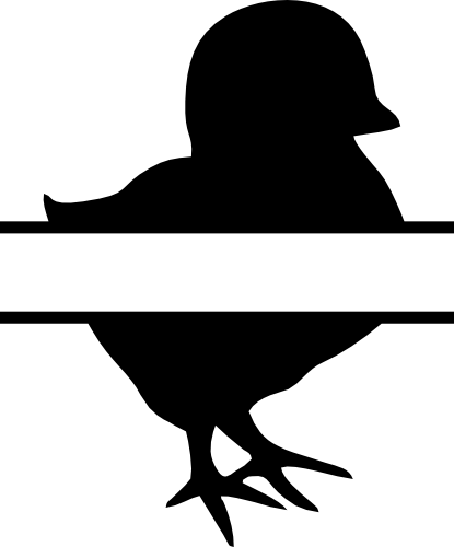 (s003-01-S) Chicken Chick Split Name Custom Text