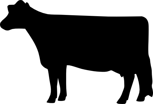 (003-02-1A) Cow Silhouette