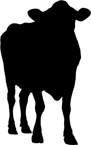 (003-02-1I) Cow Silhouette