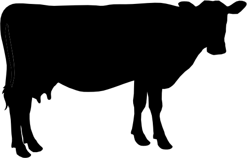 (003-02-1K) Cow Silhouette