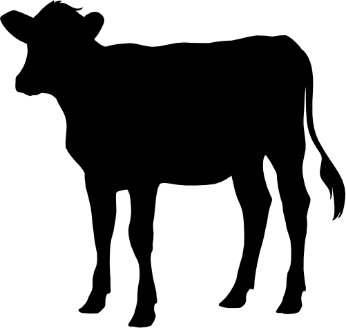 (003-02-1L) Cow Silhouette