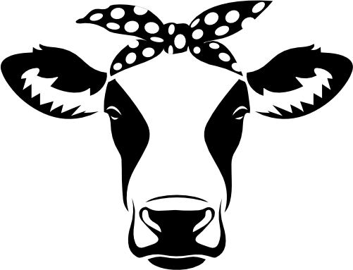 (003-02-1R) Cow Heifer Face Bandana
