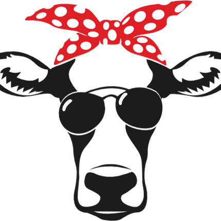 (003-02-1R) Cow Heifer Face Bandana