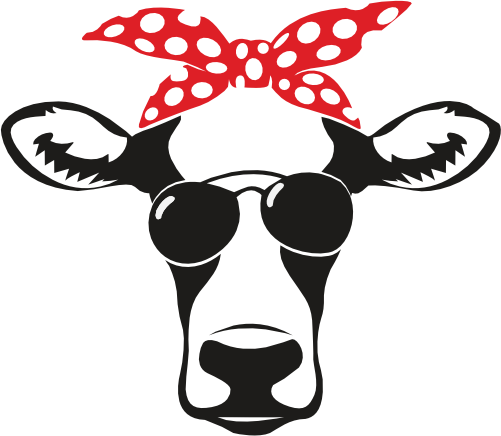 (s003-02-1R) Cow Heifer Face Bandana