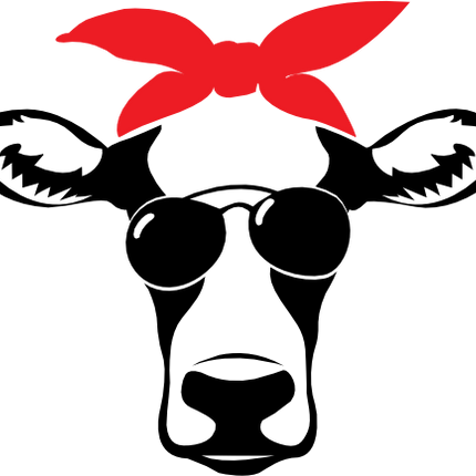 (003-02-1S) Cow Heifer Face Bandana