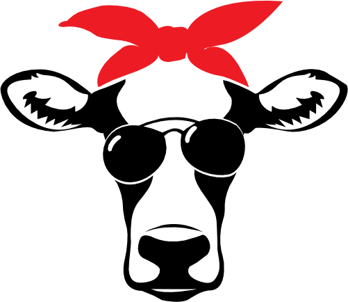 (003-02-1S) Cow Heifer Face Bandana