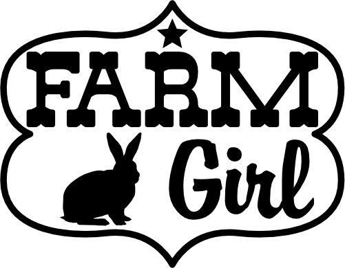 (s003-10-D) Farm Girl Bunny Rabbit